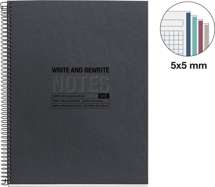 Actual product image Miquelrius Message Notebook (A4, Checked, Hardcover)