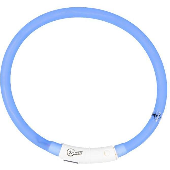 Comparer les prix de DUVO Anneau Lumineux Seecurity Flash Light Ring USB Silicone - 70 cm - Bleu - Pour chien