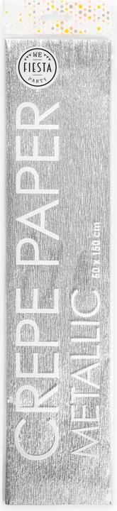 Globos Metallisches Krepppapier Silber, 50x150cm (1 x)