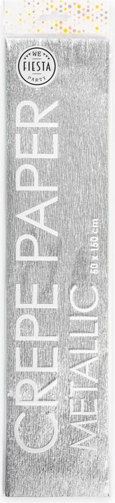 Produktbild Globos Metallisches Krepppapier Silber, 50x150cm (1 x)