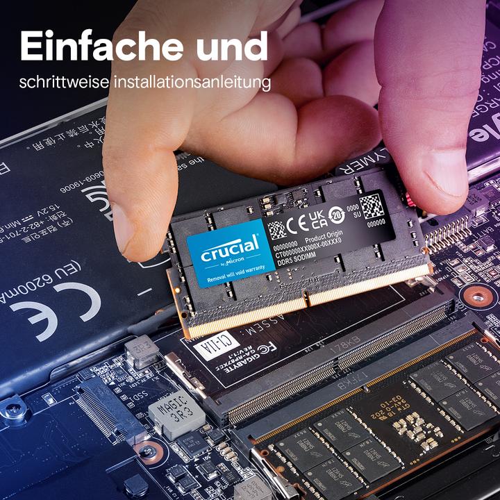 Produktbild Crucial SORAM D5 5600 64GB CL46 (1 x 64GB, 5600 MHz, DDR5-RAM, SO-DIMM)