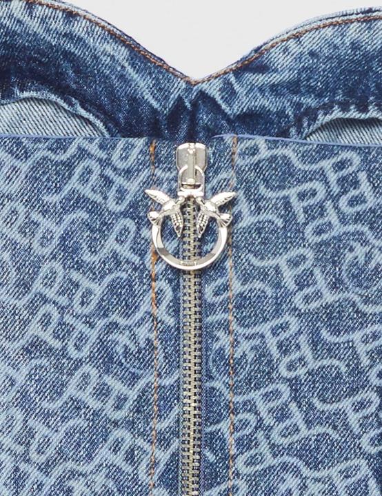 Immagine prodotto Pinko Canotta Logo Denim Bustino Primato (36)