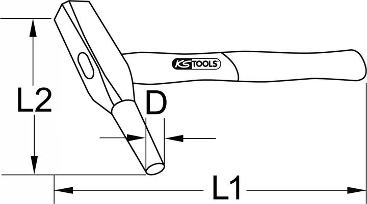 Actual product image KS Tools BRONZEplus drift punch, with hickory handle, Ø tip 16 mm