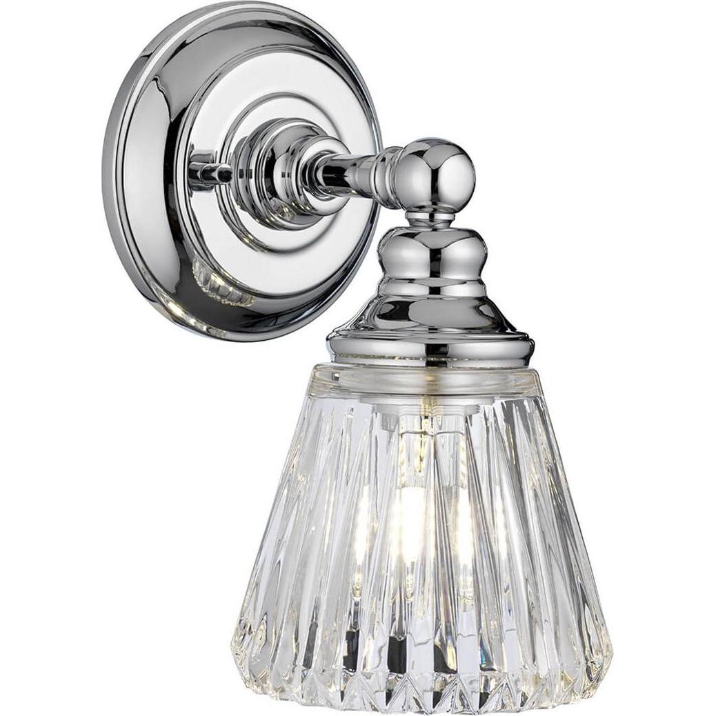 Elstead Lighting, Wandleuchte + Deckenleuchte, Keynes LED Wandleuchte G9 Poliertes Chrom Klar IP44 (300 lm, G9)