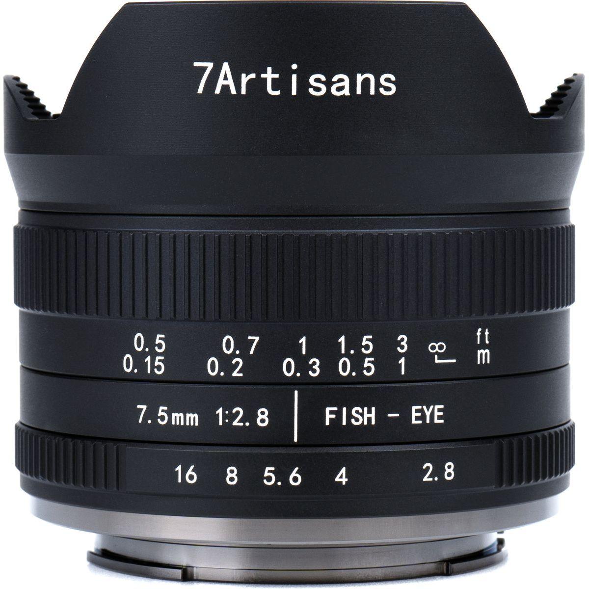 7artisans 7.5 mm f/2.8 Mark II, Canon E (Micro Four Thirds, Micro Four Thirds), Obiettivo, Nero