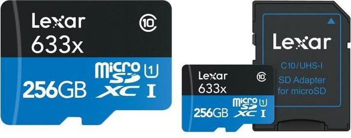 Actual product image Lexar High-Performance 633x (256 GB, microSDXC, U3, UHS-I)