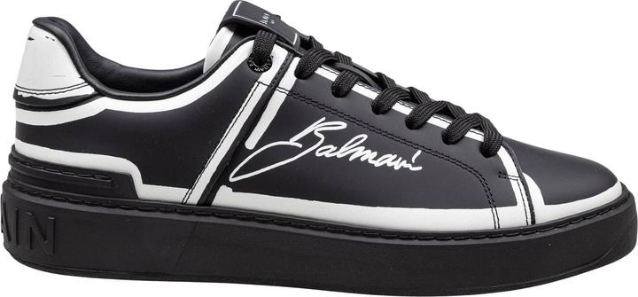 Image du produit Balmain b-court sneakers in leather with "je taime" print color black (41)