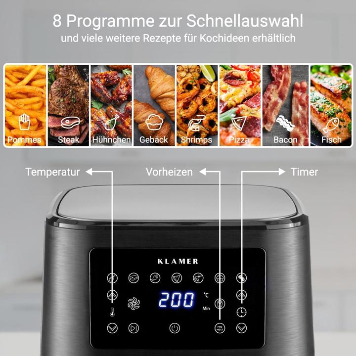 Produktbild KLAMER Heissluftfritteuse