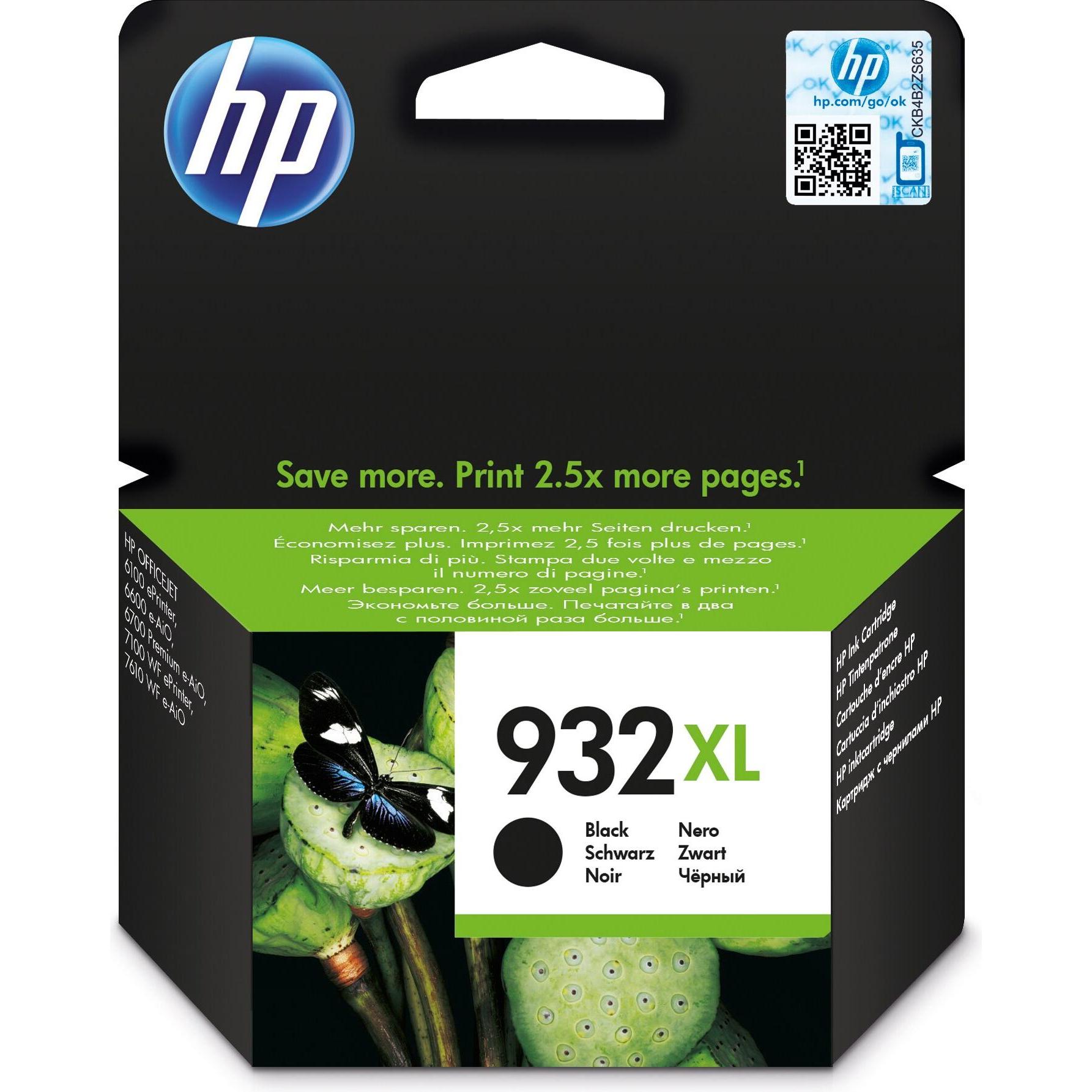 HP, Druckerpatrone, 932xl (BK)