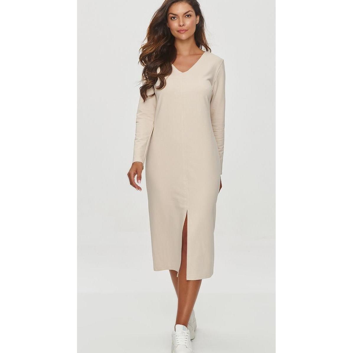 Makadamia, Damen, Kleider, Alltagskleid, Beige, (42)