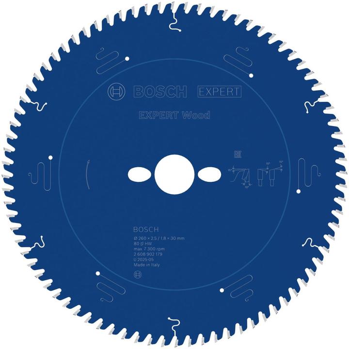 Immagine prodotto Bosch Professional Zubehör EXPERT Wood Kreissägeblatt, 260x30 mm, T80