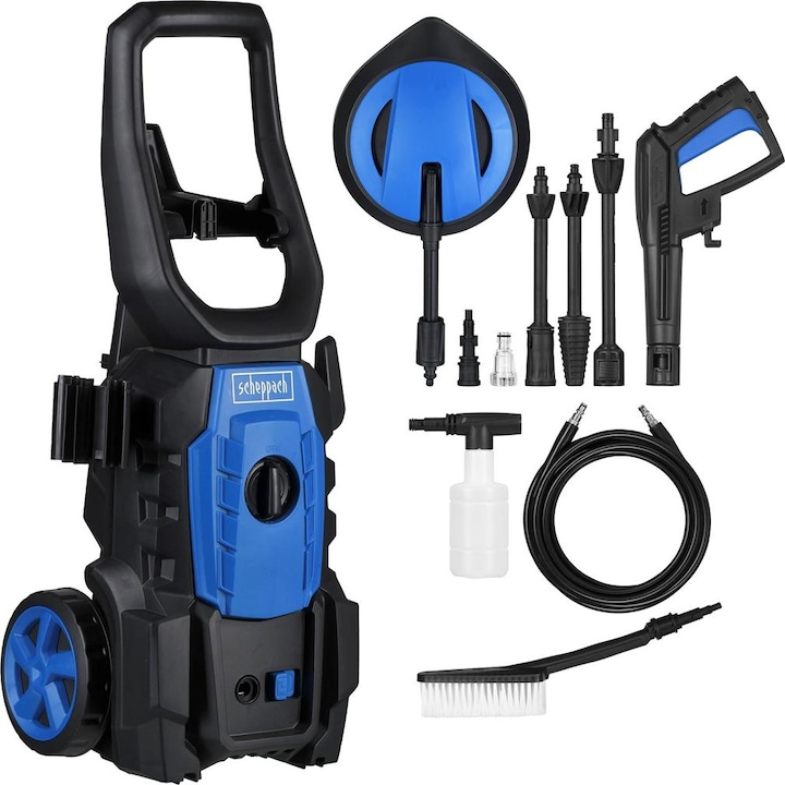 Actual product image Scheppach High pressure cleaner 1600W, 135 bar incl. Quick-Connect-System & accessories (Electrical connection)