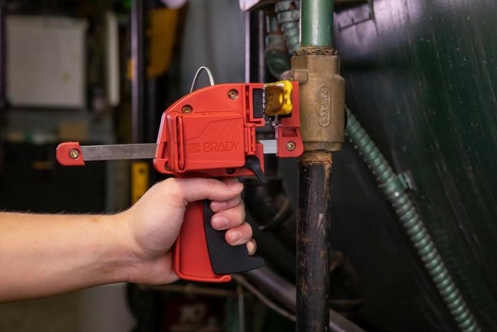 Actual product image Brady Cable clamp lock - red