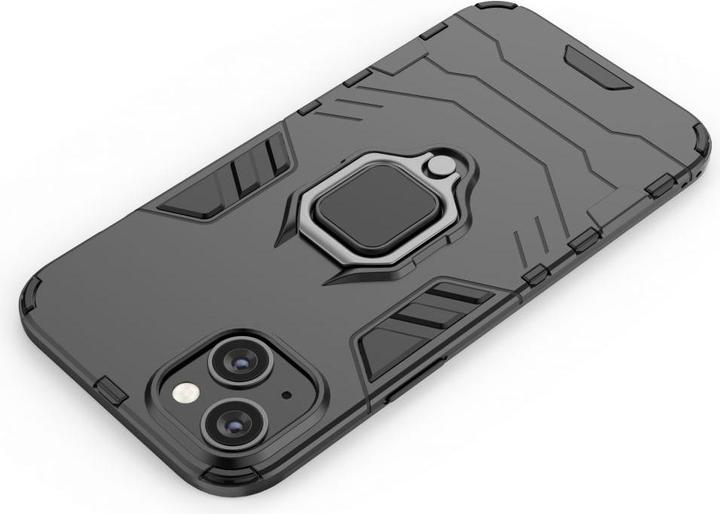 Actual product image Hurtel Ring Armor case for iPhone 14 Pro Max armoured cover magnetic holder ring black (Apple iPhone 14 Pro Max)