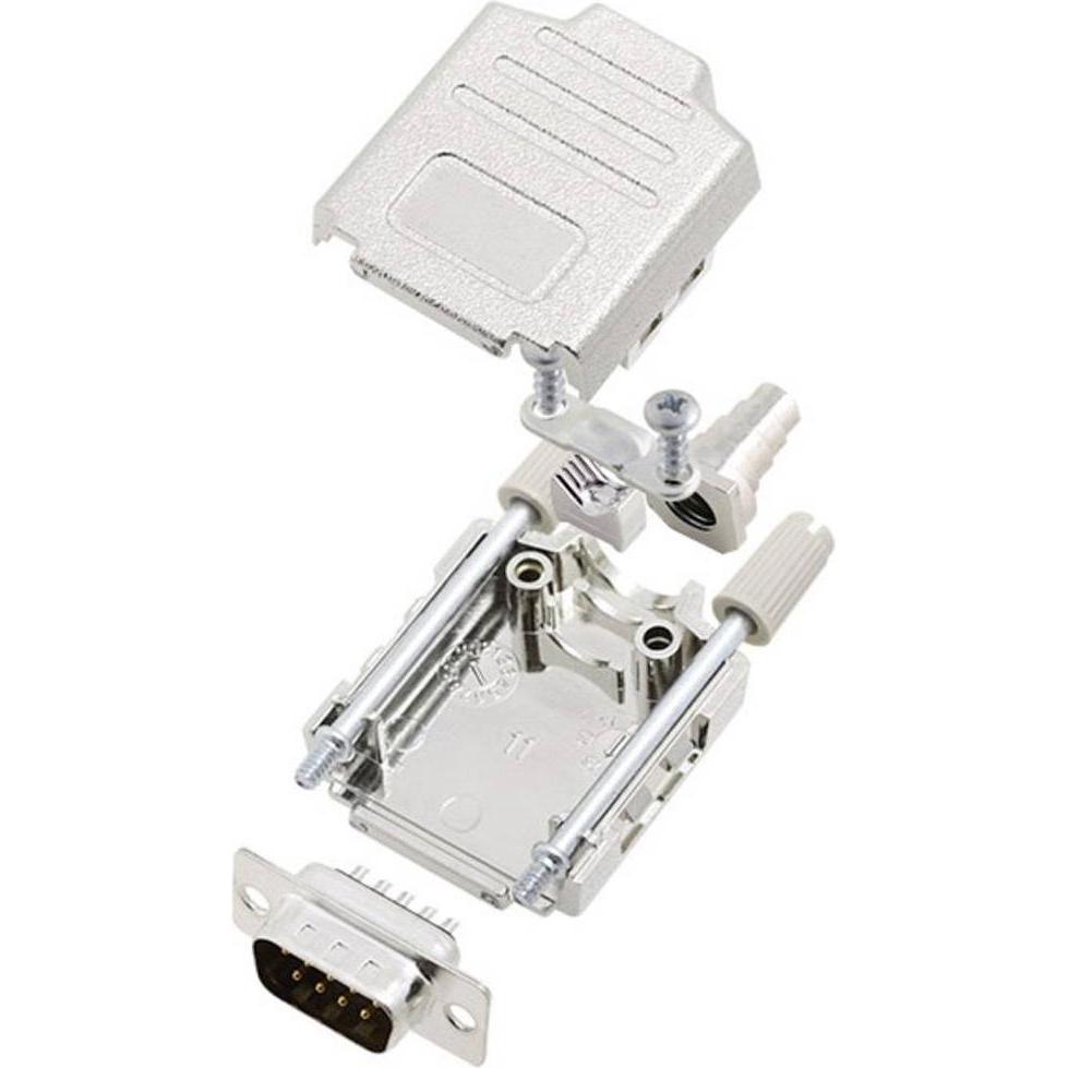 Amphenol L17DPPK37-M+L717DE37P D-SUB Stiftleisten-Set 180 ° Polzahl (num): 37 L, Elektronikkabel + Stecker, Silber