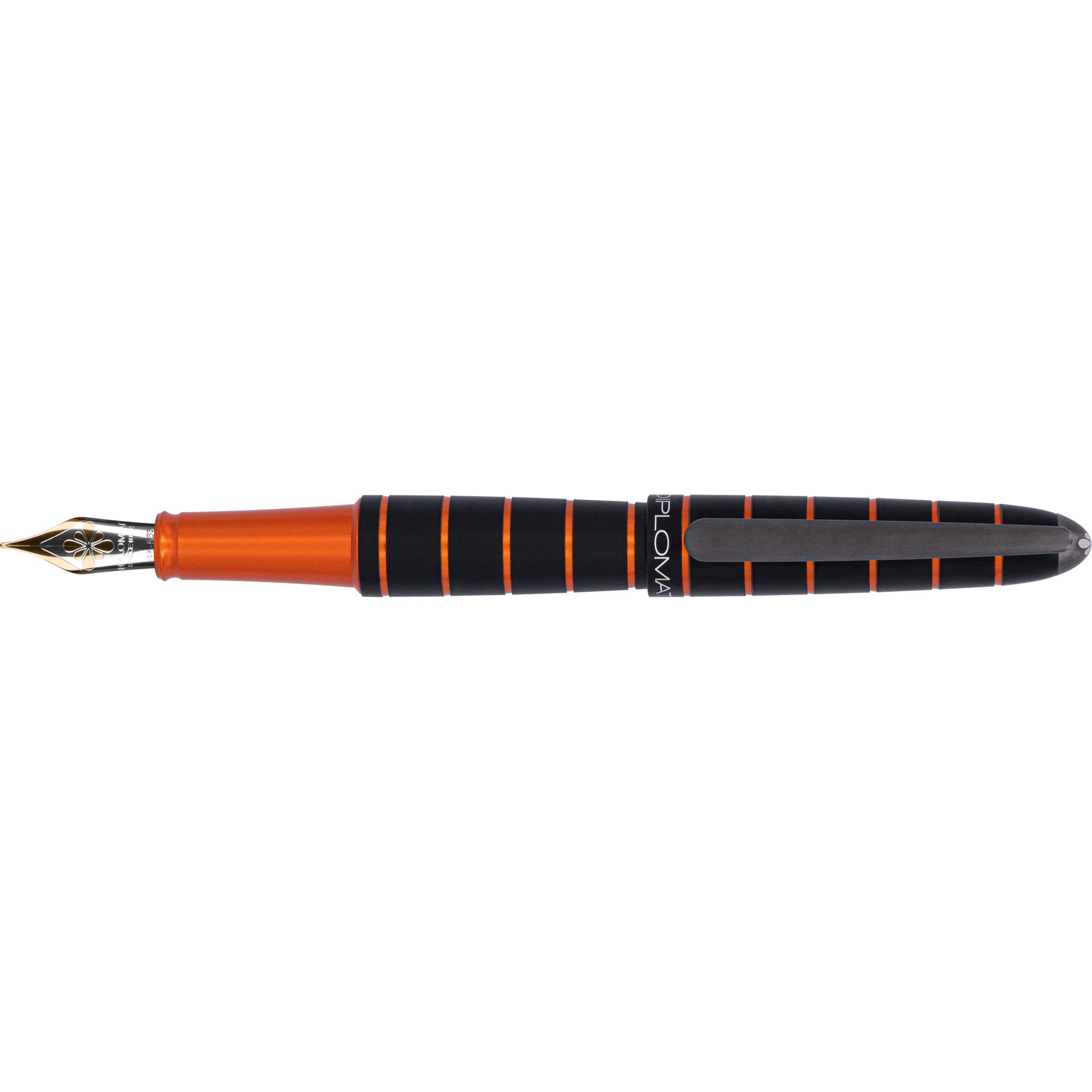 Diplomat, Schreibstifte, Füllhalter Elox ring schwarz/orange 14 kt (Schwarz/Orange, 1 x)