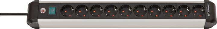 Actual product image Brennenstuhl 1391030000 Multiple socket outlet with switch silver-black protective contact 1pc. (10x, 3 m)