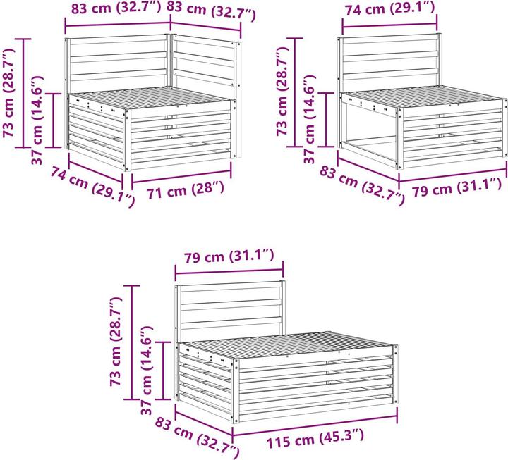 Produktbild vidaXL Outdoor-Sofa