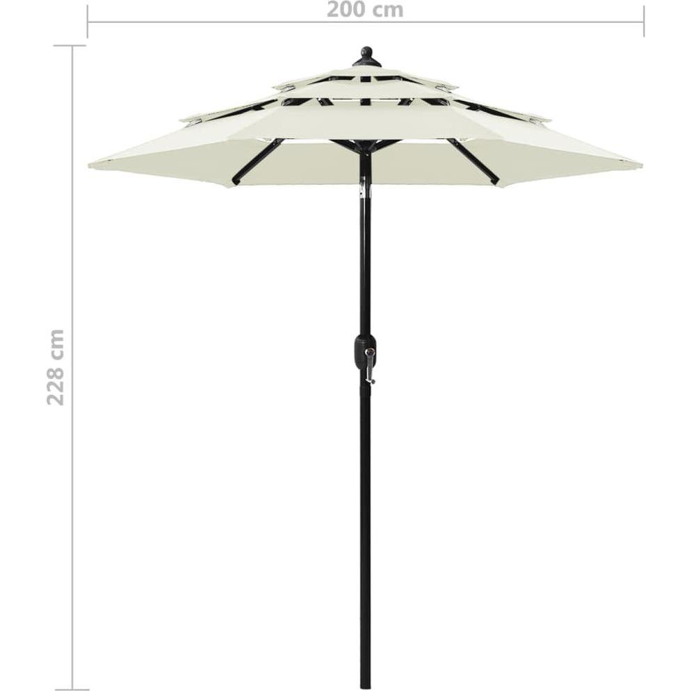 VidaXL, Sonnenschirm, Clotilde (2 m)