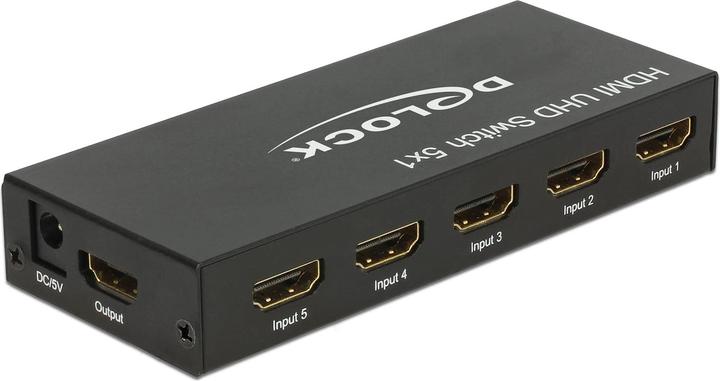 Image du produit Delock Commutateur HDMI à 5 ports, activement amplifié