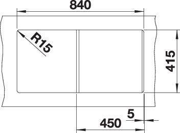 Produktbild Blanco FAVUM 45 S (86 cm, 43.50 cm)