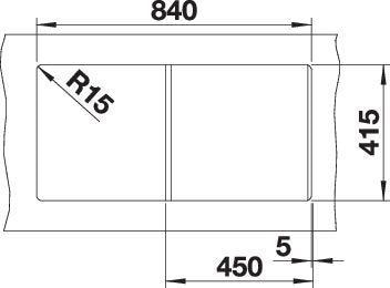 Produktbild Blanco FAVUM 45 S (86 cm, 43.50 cm)