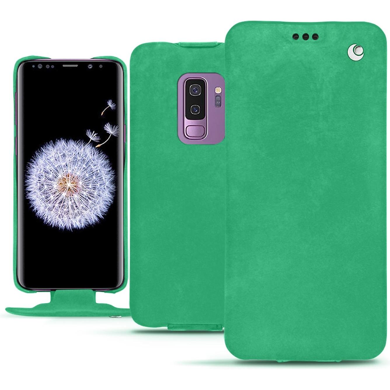 Thumbnail - Noreve Lederschutzhülle vertikal (Samsung Galaxy S9+), Smartphone Hülle, Grün