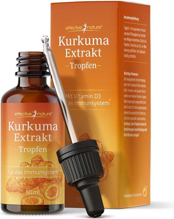 Produktbild Effective Nature Kurkuma Extrakt mit Vitamin D3 (1 Stück, Tropfen, 0.05 g)