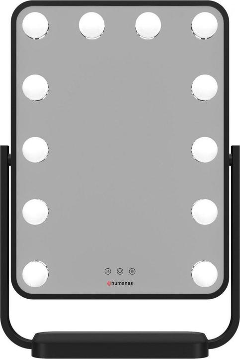 Immagine prodotto Humanas specchio cosmetico HS-HM01 specchio per il trucco con illuminazione a LED - nero