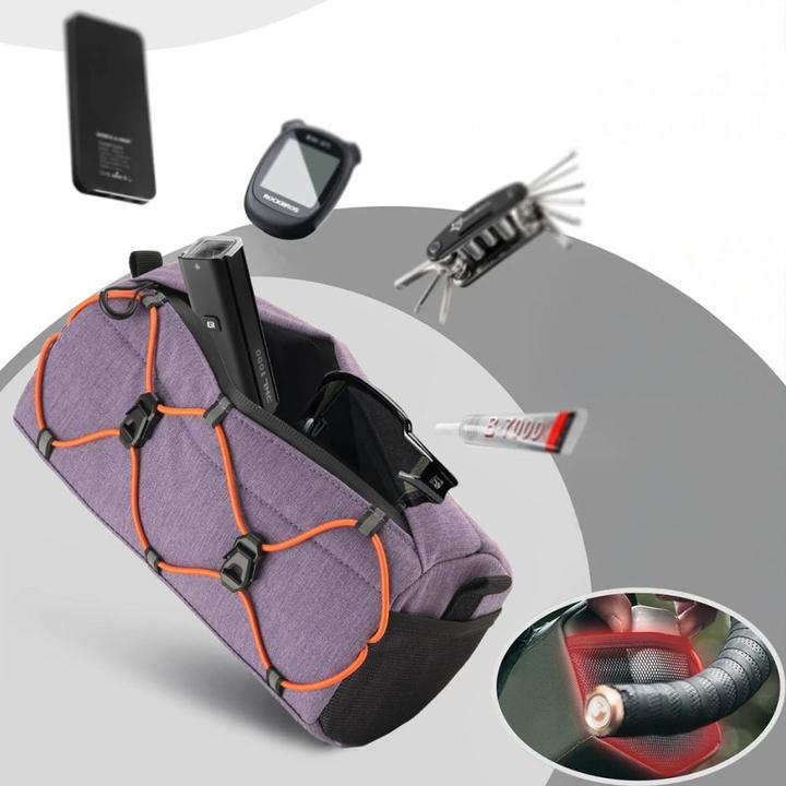 Actual product image Rockbros 30110054005 Lenkertasche für Fahrräder, 2,2 l – Lila (2.20 l, Handlebar bag)