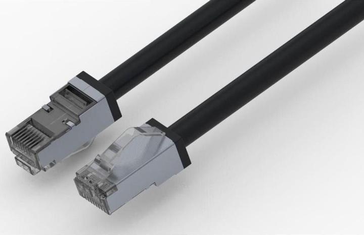 Actual product image Wirewin Patchkabel Outdoor Cat 6A, S/FTP, 0.5 m, Schwarz (S/FTP, CAT6a, 0.50 m)