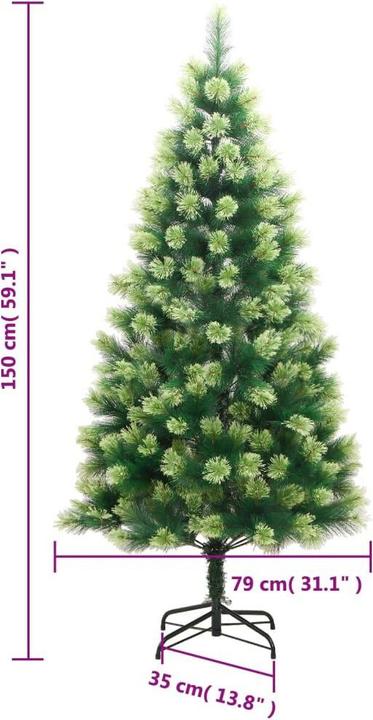 Produktbild vidaXL künstlicher klappbarer Weihnachtsbaum (150 cm)