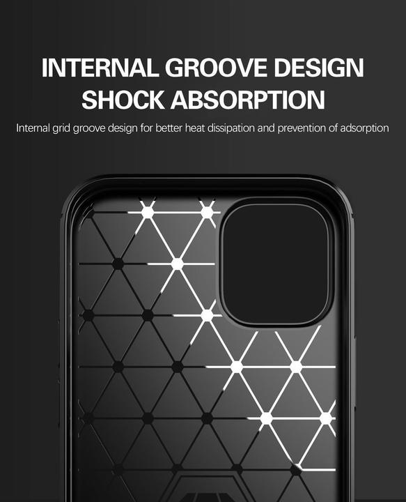 Produktbild Cadorabo TPU Ultra Slim carbon edelstahl Kombi Cover (Apple iPhone 12 mini)