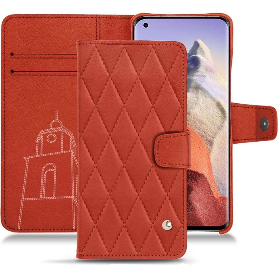 Noreve Lederschutzhülle Wallet (Xiaomi Mi 11 Ultra), Smartphone Hülle, Orange
