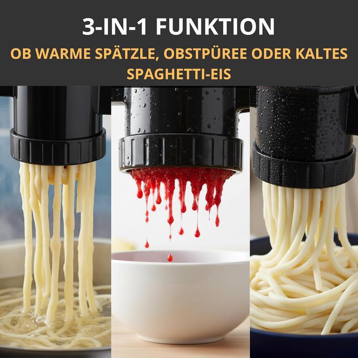 Image du produit Thiru Spätzle- und Kartoffelpresse mit 3 Einsätzen