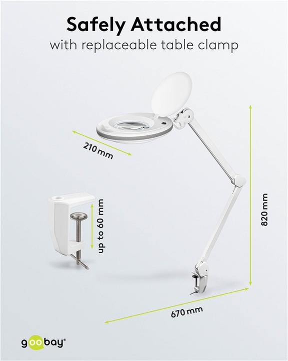 Produktbild Goobay LED-Klemm-Lupenleuchte, 8 W (650 lm)