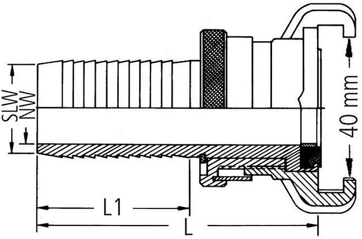 Productafbeelding Karasto Slangstuk GEKA plus SH-K messing Slangmaat 13 mm voor drinkwater (Slangklem, 13 mm)