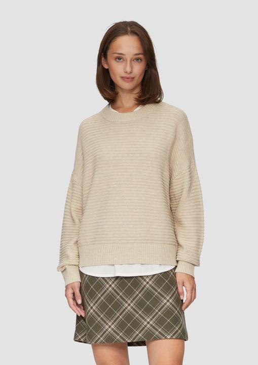 Image du produit s.Oliver Strickpullover Oversized Strickpullover mit Ottoman-Struktur (42)