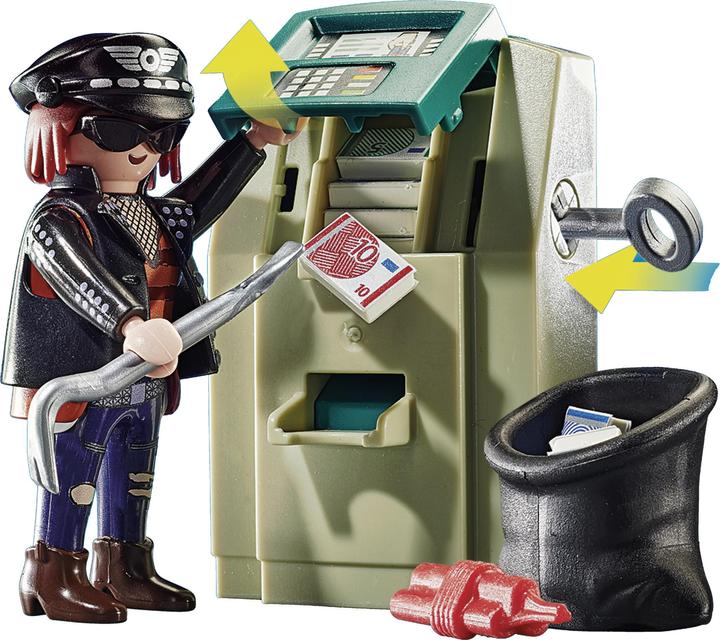 Image du produit Playmobil Moto de la police : poursuite du voleur d'argent (70572, Playmobil City Life)