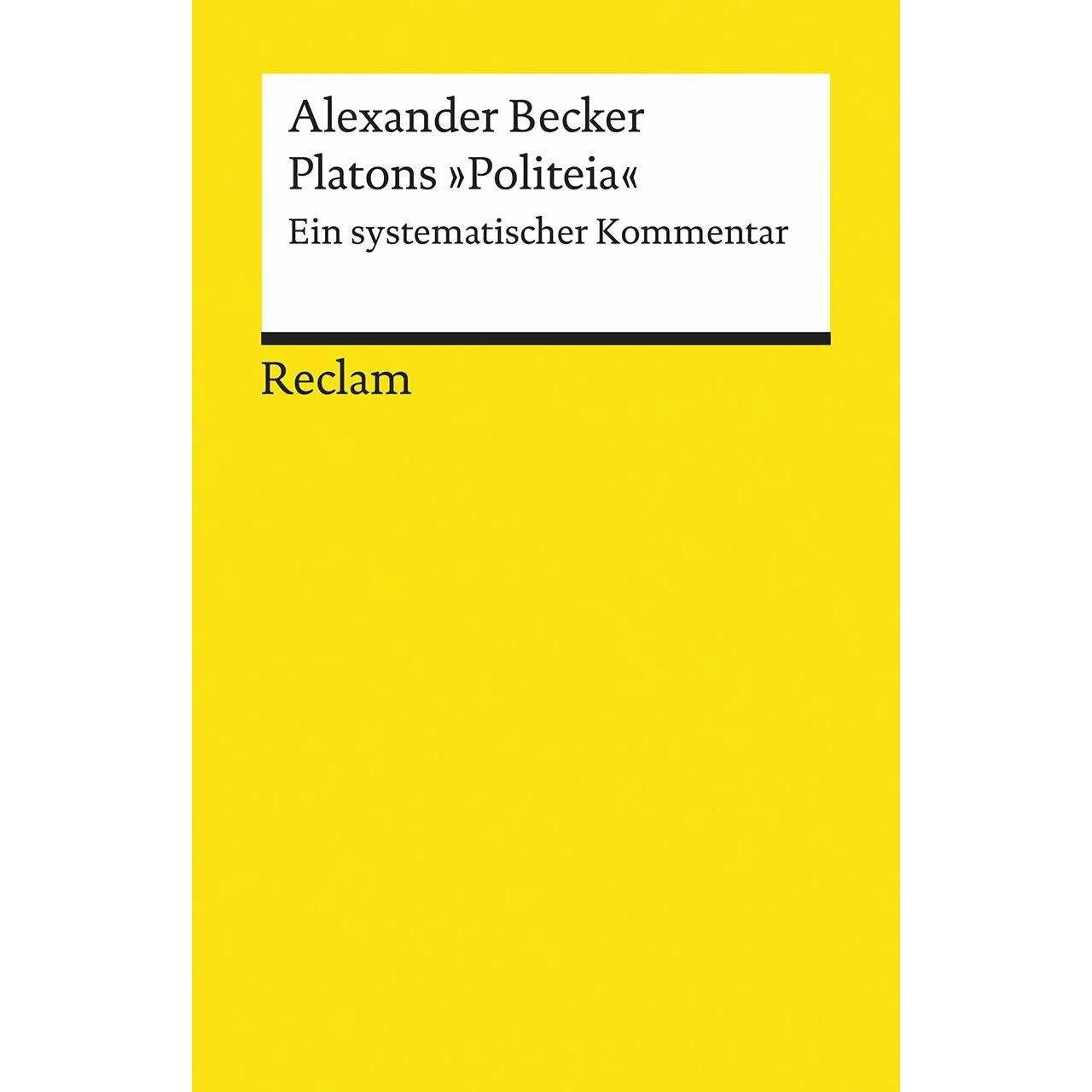 Platons »Politeia«, Fachbücher von Alexander Becker