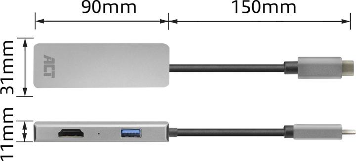 Produktbild ACT AC7013 (USB-C, 3 Ports)