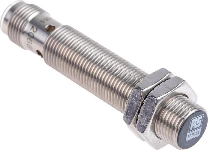 RS PRO M12 x 1 Proximity sensor cylindrical PNP 4 mm 10 30 V dc IP68 (Sensor)
