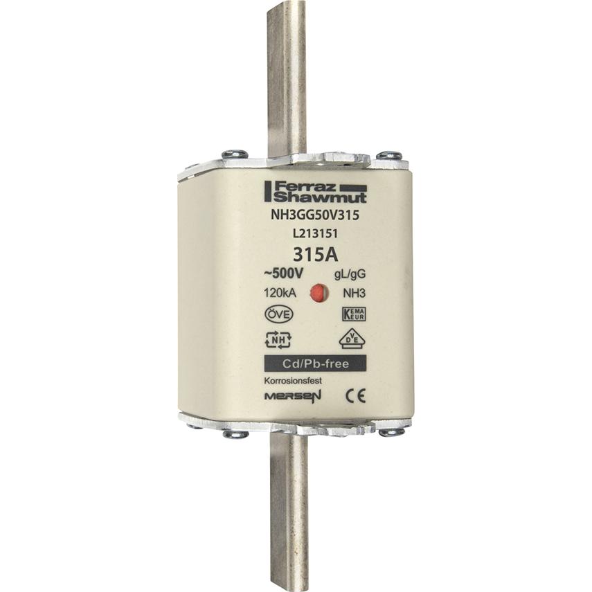 Mersen , Fusibile, 1B379.000000 Nh3 315A Gg L213151a 500V Nh Fusibile Sfü Live (315 A)