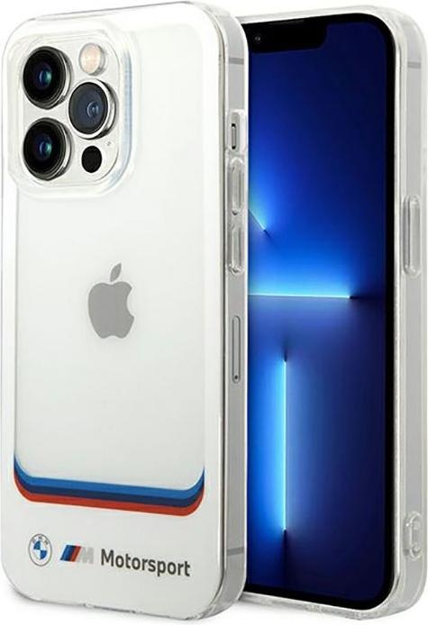 Productafbeelding BMW Hoesje BMHCP14X22HMCH iPhone 14 Pro Max 6,7" biały/wit Transparant Centrum (Apple iPhone 14 Pro Max)