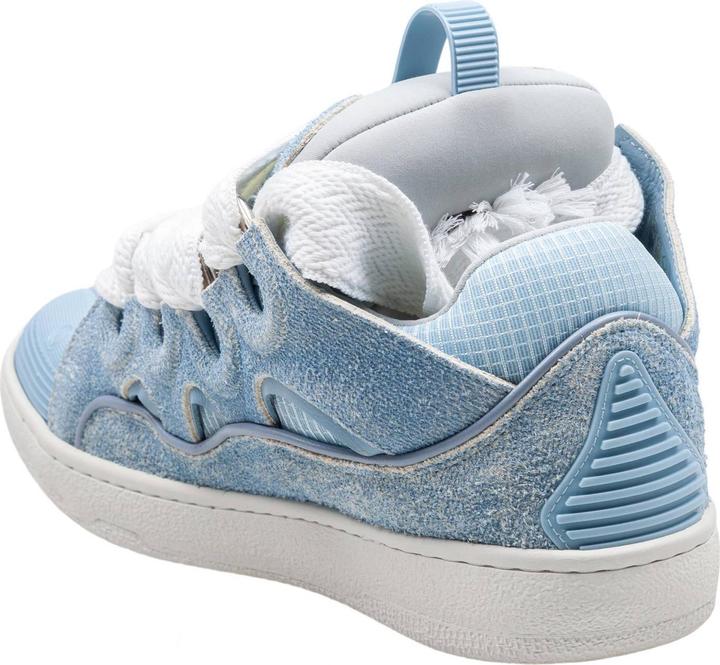 Produktbild Lanvin curb sneakers in leather and mesh color denim blue (37)