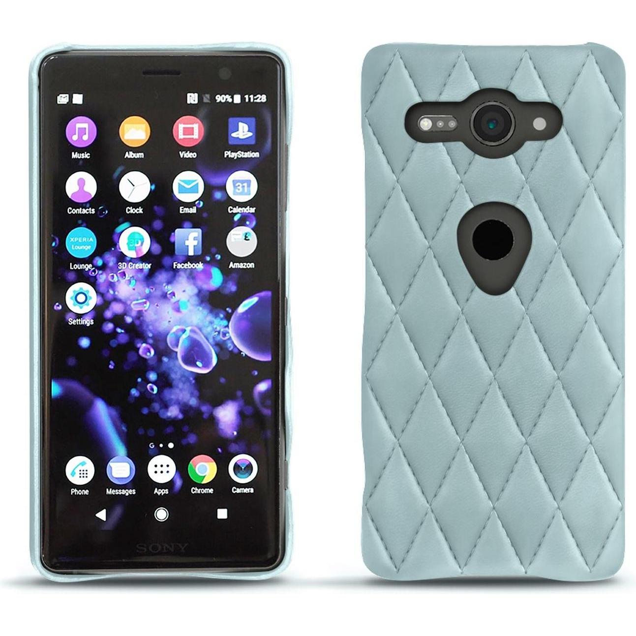 Noreve Lederschutzhülle (Sony Xperia XZ2 Compact), Smartphone Hülle, Blau
