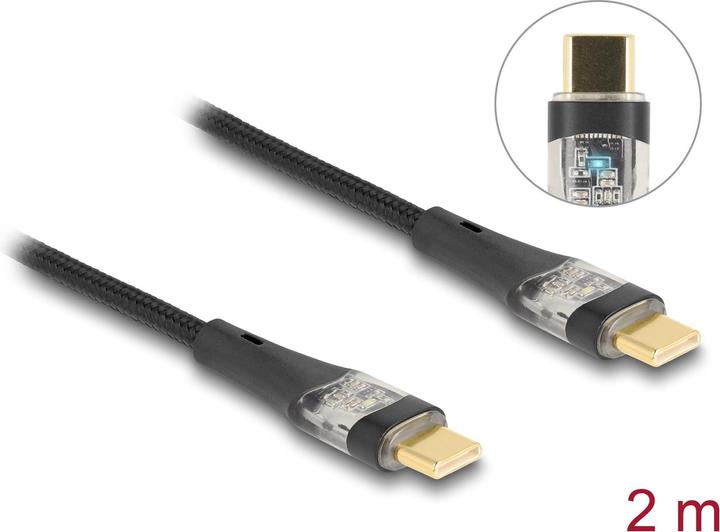 Actual product image Delock USB 2.0 fast charging cable USB Type-C plug to plug (2 m, USB 2.0, 100 W)
