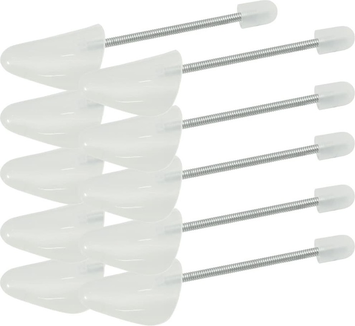 Immagine prodotto VidaXL Scarpe con molla a spirale 5 paia Bianco UE 35-38 (10 x)