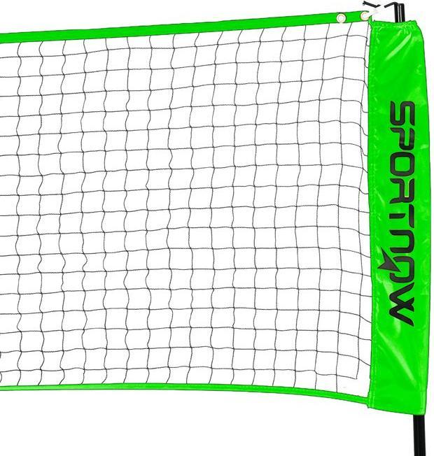 Immagine prodotto Swisshandel24 Badminton Set, Badmintonnetz mit Ständer, Federbällen, 4 Schlägern, Stahl