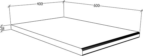 Produktbild VCM Arbeitsplatte Küchenarbeitsplatte Küchenmöbel Arbeitsplatte Küche Esilo (3 x 40 x 60 cm)